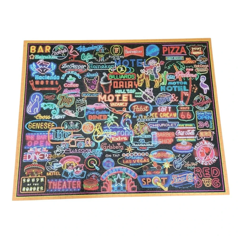 White Mountain 2017 NEON SIGNS Puzzle #1061 COMPLETE